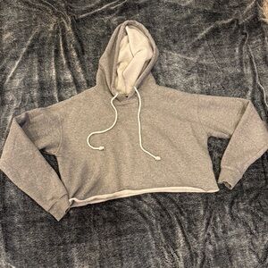 Wild Fable Light Gray Cropped Hoodie